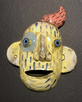 Ceramic wallart - Funky Masks (small)