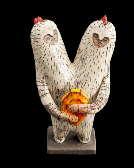 Ceramic statue - Siamese Guardians