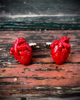 Strangelove - Anatomical heart cufflinks