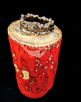 Vase mit Dekor