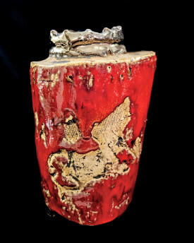Vase mit Dekor