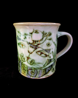 Hand-painted ceramic mug 0,25l