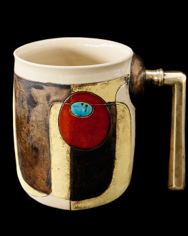 Cup with Antique Brass Handle - large  0.6L