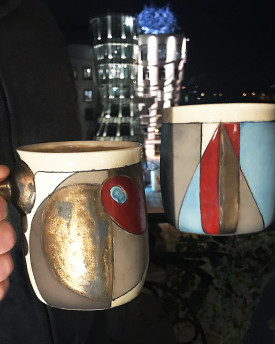 Becher mit antikem Griff - groß