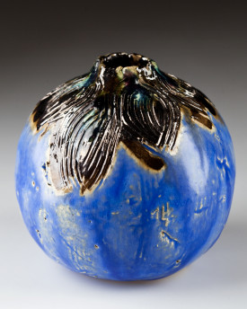 Peacock- spherical vase