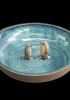 foto: Ceramic Bird bath with animal - medium