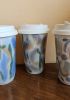 foto: Porcelain insulated mug with lid - Abstract